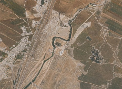 Archive record 396y: East of station Wadi es-Sarar with Jewish colony Chulda
