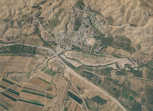 Archive record 422: North of Esdud, Dschisr Esdud and surroundings with Wadi Sukrer
