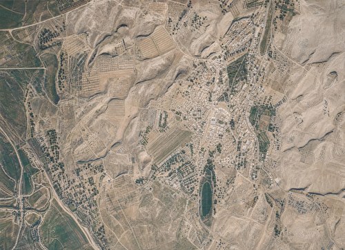 Archive record 423a: North of Esdud, Dschisr Esdud and surroundings with Wadi Sukrer, southern continuation of no. 422