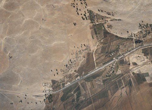 Archive record 423g: North of Esdud, Dschisr Esdud and surroundings with Wadi Sukrer, southern continuation of no. 422