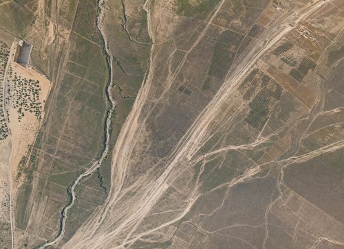 Archive record 423l: North of Esdud, Dschisr Esdud and surroundings with Wadi Sukrer, southern continuation of no. 422