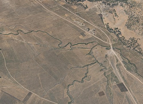 Archive record 423s: North of Esdud, Dschisr Esdud and surroundings with Wadi Sukrer, southern continuation of no. 422