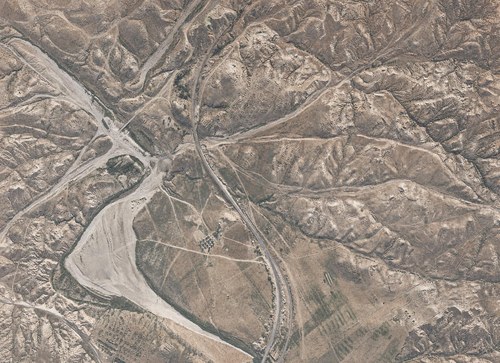 Archive record 490: Bir Umm Urkan, 23 km south of Gaza with railway line and Wadi esch-Schellale