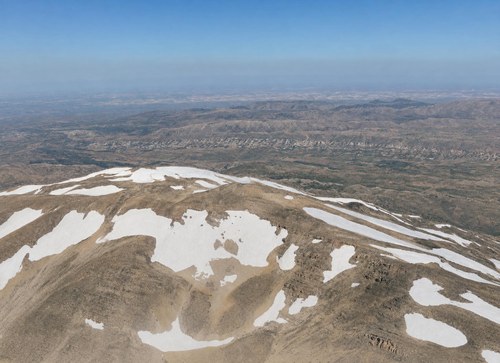 Archive record 506: foothills of the Anti-Lebanon, the Coele-Syrian plain and Lebanon with snow-covered mountains