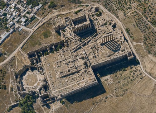 Archive record 512: Baalbek, view over the ruins (8 × 10 format)