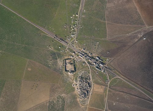 Archive record 526: Afule in the Esdraelon Plain, village, station, and junction of the Damascus-Haifa railway line to Jenin