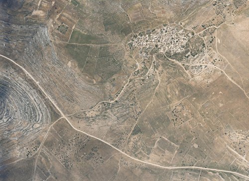 Archive record 530a: Sinjil, with 1 km of surrounding terrain to the north, east, and south; road to Jerusalem