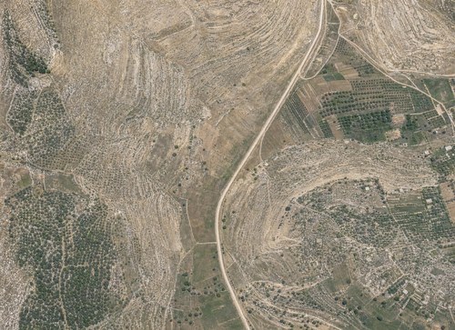 Archive record 533: South of Sindschil with Jerusalem road and et-Tell, southern continuation of no. 532
