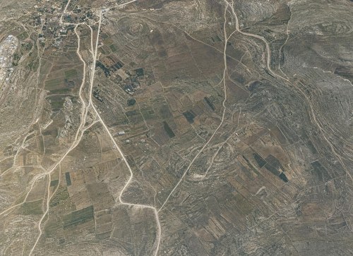Archive record 608: North of el-Bire, Jerusalem road to Balua, Khirbet el-Burj, western continuation of no. 607