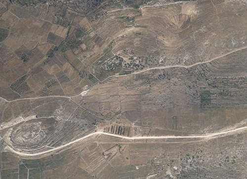 Archive record 618: South of el-Bire with Wadi Dschiljan and Jerusalem road