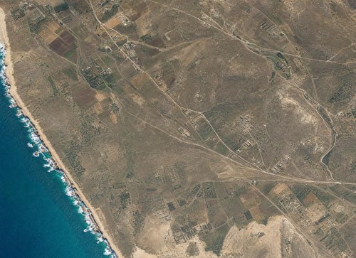 Archive record 72a: North of Schech Muannis, mouth of the Nahr el-Auja