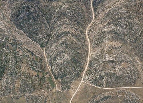 Archive record 732: Road from Latrun to Jerusalem: southeast of Deir Eijub, with Bab el-Wad