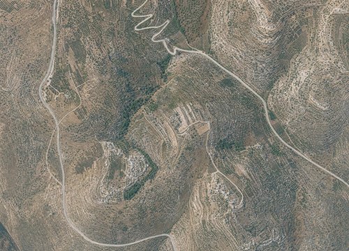 Archive record 752a: Road from Latrun to Jerusalem: west of Jerusalem, eastern continuation of no. 751, Jewish colony of Moza, old Jerusalem road, Ras el-Alwe to the switchbacks near Burj et-Tut