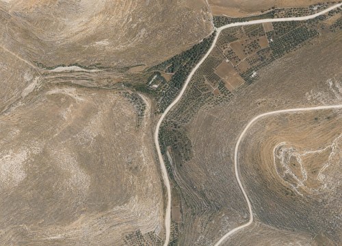 Archive record 754: Road from Latrun to Jerusalem: eastern continuation of no. 753, valley and road to Wadi Lifta