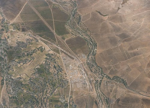 Archive record 757a: Railway line from Artuf-Deir Aban to Jerusalem with northern and southern surroundings: 2 km west of Deir Aban station, Wadi es-Sarar