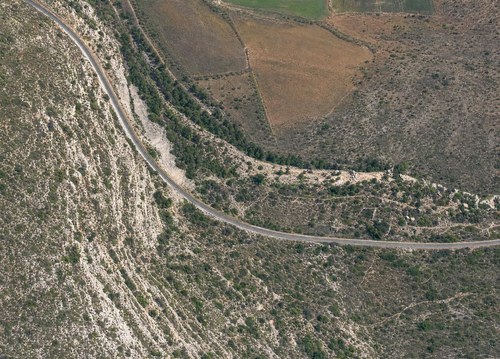 Archive record 764: Railway line from Artuf-Deir Aban to Jerusalem with northern and southern surroundings: railway loop 4 km east of Artuf