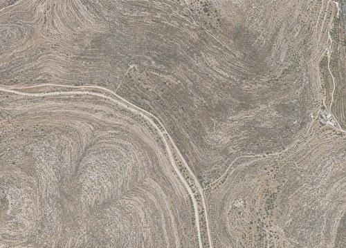 Archive record 768: railway line from Artuf-Deir Aban to Jerusalem with northern and southern surroundings: railway loop and Wadi es-Sikke east of Der-esch-Schech, eastern continuation of no. 767