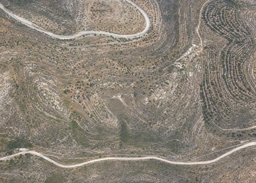 Archive record 769: railway line from Artuf-Deir Aban to Jerusalem with northern and southern surroundings: large railway loop in the Wadi es-Sikke northwest of Bet-Sakaja (terrain formation)