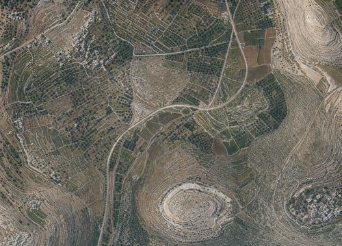 Archive record 772: railway line from Artuf-Deir Aban to Jerusalem with northern and southern surroundings: railway loop in the Wadi es-Sikke (terrain formation)