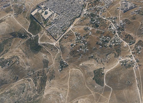 Archive record 781: B. Jerusalem, partial views of the city with wider foreground: upper Kidron Valley, northern suburb, northeastern part of the Old City
