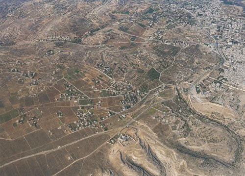 Archive record 784a: Jerusalem's southern surroundings. View toward the southeast.