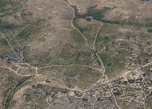 Archive record 785: B. Jerusalem, partial views of the city with wider foreground: Birket es-Sultan, station, leper hospital "Jesus-Hilfe", Monastery of the Cross