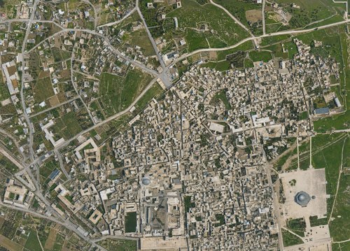 Archive record 793: C. Jerusalem, partial views of the Old and New City (more or less vertical photographs) with a narrow field of view: northern part of the Old City (Birket el-Batrak, Church of the Holy Sepulchre, Temple Mount) and the northwestern surroundings of the Damascus Gate