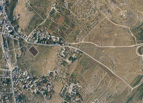 Archive record 799c: Jerusalem's inner western suburb. View toward the east.