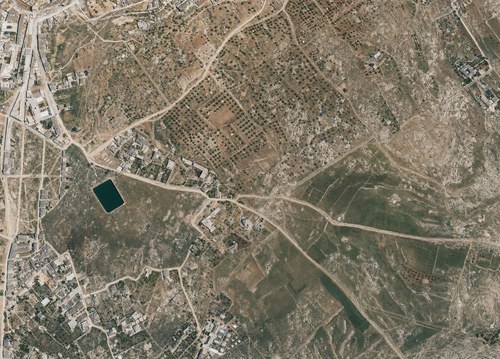 Archive record 803d: C. Jerusalem, partial views of the Old and New City (more or less vertical photographs) with a narrow field of view: Russian Colony, Jaffa road, Birket Mamilla, Ratisbonne School, like no. 799 with southeastern continuation to the Citadel, Birket es-Sultan, station