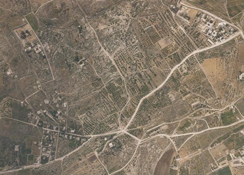 Archive record 803h: C. Jerusalem, partial views of the Old and New City (more or less vertical photographs) with a narrow field of view: Russian Colony, Jaffa road, Birket Mamilla, Ratisbonne School, like no. 799 with southeastern continuation to the Citadel, Birket es-Sultan, station