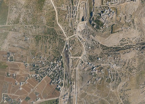 Archive record 805c: C. Jerusalem, partial views of the Old and New City (more or less vertical photographs) with a narrow field of view: Nebi Daud (Zion), Hinnom Valley, Jebel Abu Tor, station, Templer Colony, like no. 804 with southern continuation