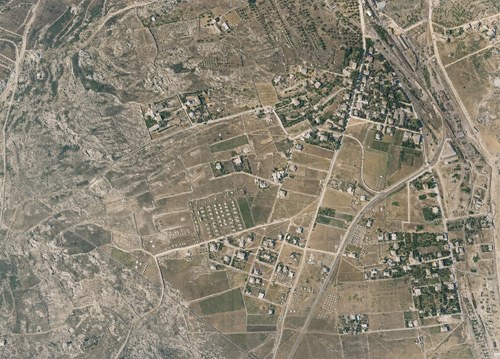 Archive record 806b: Jerusalem's southern suburb with the German Colony. View toward the northwest.