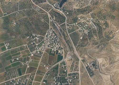 Archive record 806c: Jerusalem's southern suburb with the German Colony. View toward the northwest.