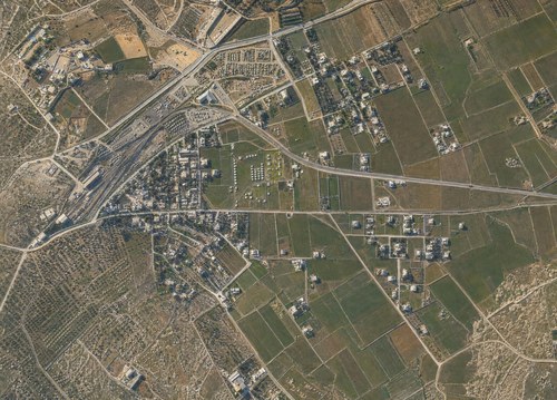 Archive record 806e: Jerusalem's southern suburb with the German Colony. View toward the northwest.