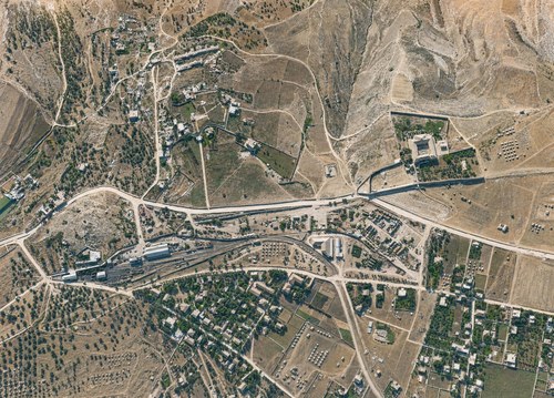Archive record 808: D. Jerusalem, partial views of the immediate surroundings of the Old and New City: Templer Colony station, Jebel Abu Tor, eastern continuation of no. 807 and southern continuation of no. 805