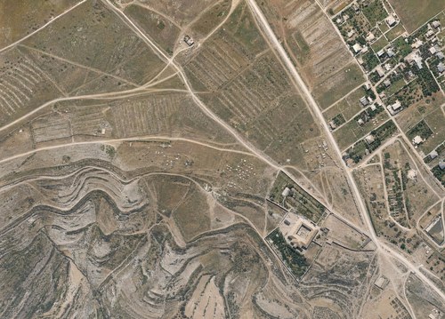 Archive record 811: D. Jerusalem, partial views of the immediate surroundings of the Old and New City: valley walls of Wadi Jasul and Wadi en-Nar, part of no. 809 at a larger scale