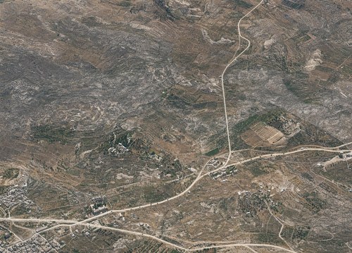 Archive record 821: D. Jerusalem, partial views of the immediate surroundings of the Old and New City: northwest of Jerusalem, overview of the entire terrain south of the Jaffa road from the Jewish Hospital Shaare Zedek to the road fork toward En Karim and the road to Lifta