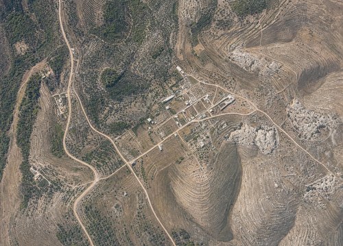 Archive record 823c: D. Jerusalem, partial views the immediate surroundings the Old and New City: northwest of Jerusalem (part from no. 821), Hospital Schaare Zedek, road fork to En Karim and Jaffa, western continuation of no. 822