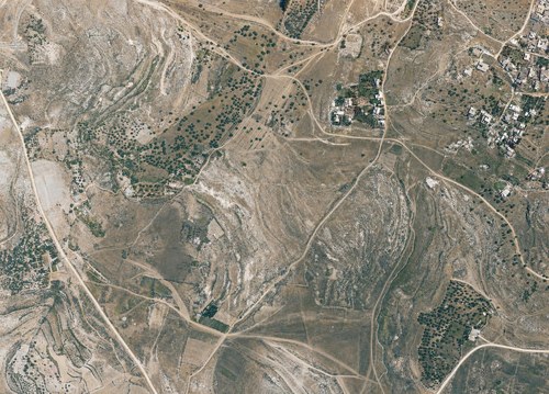 Archive record 825: D. Jerusalem, partial views the immediate surroundings the Old and New City: north of Jerusalem, western part of no. 824 with eastern continuation to the Mount of Olives road