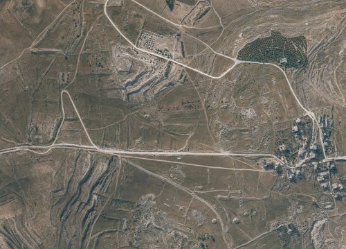 Archive record 828: D. Jerusalem, partial views of the immediate surroundings of the Old and New City: north of Jerusalem, Jewish colony at the Nablus-Mount of Olives road fork, Nablus road as far as Scopus