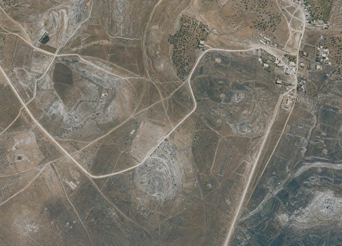Archive record 828a: D. Jerusalem, partial views of the immediate surroundings of the Old and New City: north of Jerusalem, Jewish colony at the Nablus-Mount of Olives road fork, Nablus road as far as Scopus