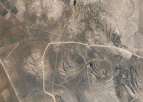Archive record 833a: D. Jerusalem, partial views of the immediate surroundings of the Old and New City: Mount of Olives road, Qasr el-Mufti, Hebrew University, southeastern continuation of no. 828
