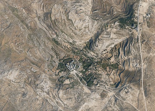 Archive record 834: D. Jerusalem, partial views of the immediate surroundings of the Old and New City: village of el-Isawije and immediate surroundings northeast of the Mount of Olives road