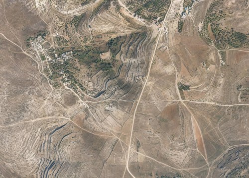 Archive record 834a: D. Jerusalem, partial views of the immediate surroundings of the Old and New City: village of el-Isawije and immediate surroundings northeast of the Mount of Olives road