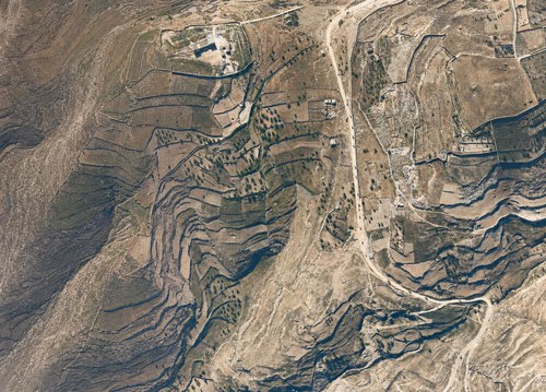 Archive record 837a: D. Jerusalem, partial views of the immediate surroundings of the Old and New City: Mount of Olives with the paths down to the Kidron