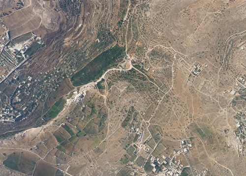 Archive record 841: D. Jerusalem, partial views the immediate surroundings the Old and New City: southeast of Jerusalem, with southern continuation to Bir Eijub, like no. 839 with southwestern continuation (heavily clouded)