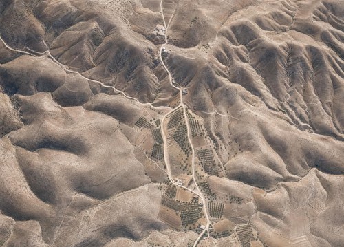 Archive record 860a: el-Azarije, Jericho road, Khan Hatrur, Khan el-Meschrab, Deir el-Kelt, Jebel Karantal, etc.: Khan Hatrur, Wadi Abu ed-Deba and Jericho road, eastern continuation of no. 879