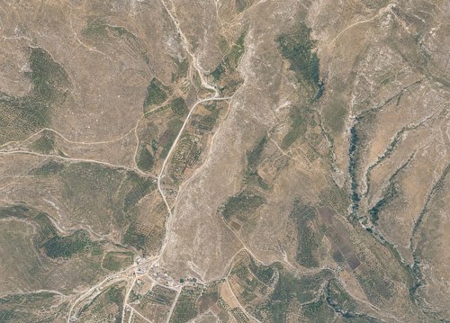 Archive record 860b: el-Azarije, Jericho road, Khan Hatrur, Khan el-Meschrab, Deir el-Kelt, Jebel Karantal, etc.: Khan Hatrur, Wadi Abu ed-Deba and Jericho road, eastern continuation of no. 879