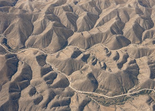 Archive record 866: el-Azarije, Jericho road, Khan Hatrur, Khan el-Meschrab, Deir el-Kelt, Jebel Karantal, etc.: east of Khan Hatrur, part from no. 864 (mountain formation)
