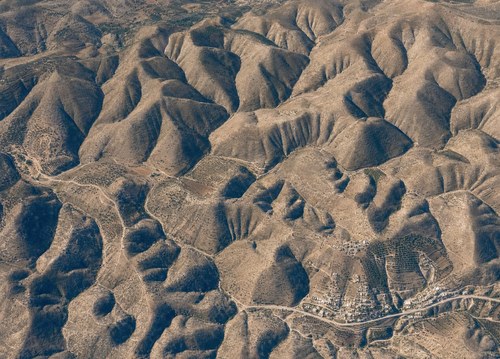 Archive record 866a: el-Azarije, Jericho road, Khan Hatrur, Khan el-Meschrab, Deir el-Kelt, Jebel Karantal, etc.: east of Khan Hatrur, part from no. 864 (mountain formation)